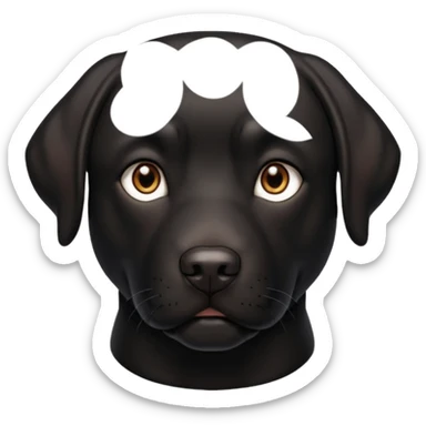 Black adult Labrador sticker