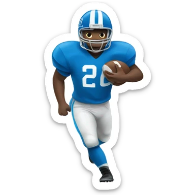 Blue football sticker