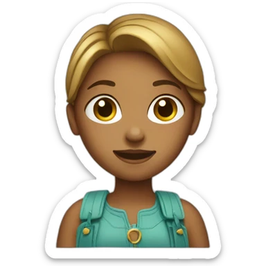 A girl wearing handbag sticker