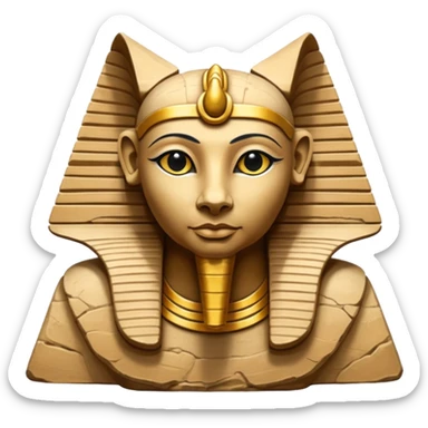 egypt spinx sculpture sticker