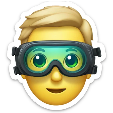 goggles for laboratory sticker