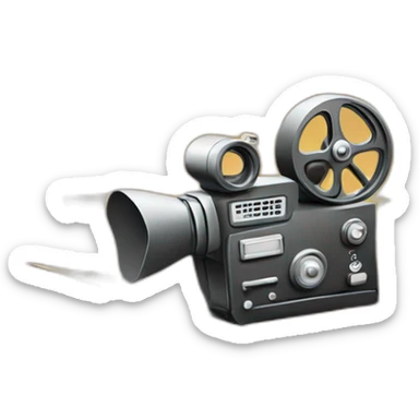 Video icons, movie camera, film, play, logos, likes, thumbs up, marks, views, coverage, applause fly out of a Cardboard box sticker