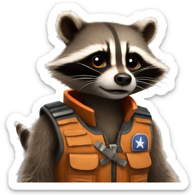 Rocket racoon sticker