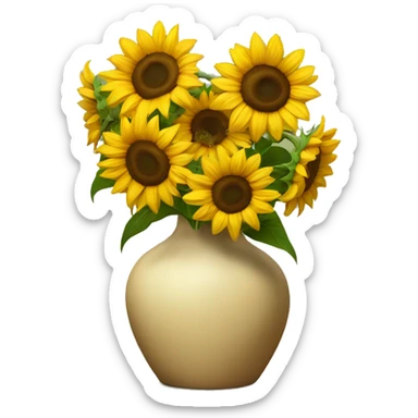Sunflowers in a vase sticker