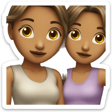 two girls sticker