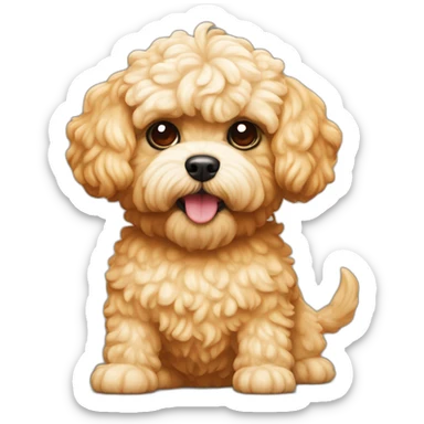golden maltipoo devil sticker