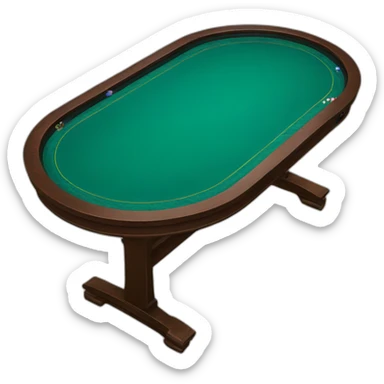 oval poker table sticker