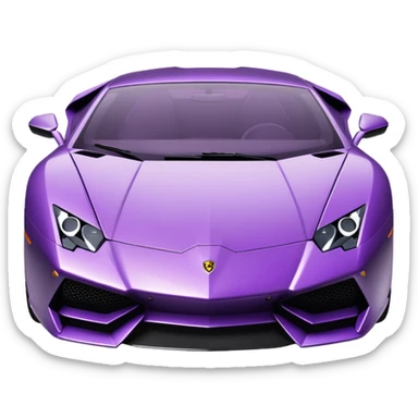 purple lambo sticker
