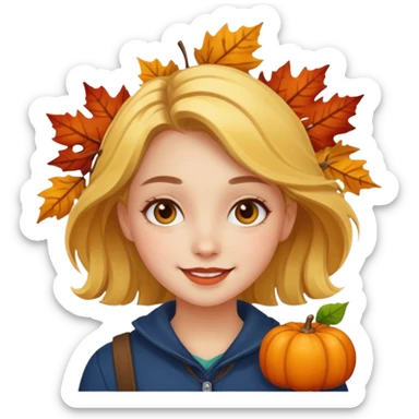 fall happy girly emoji artsy  sticker