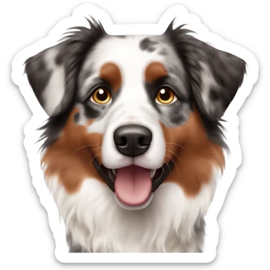 Red merle australian shepherd dog  sticker