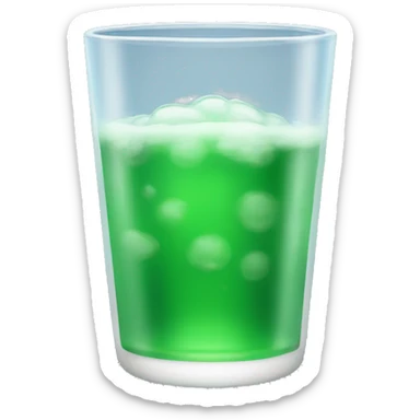 a fresh glass with sprite sticker