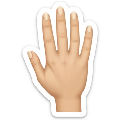 Ring finger coming forward from hand sticker