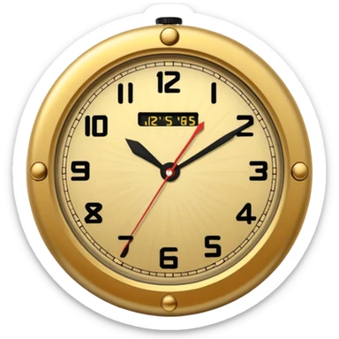 reloj de bolsillo realista sticker