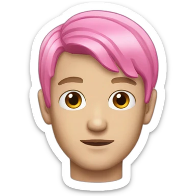 Lil peep have a pink hair sticker