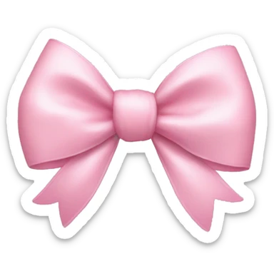 Baby pink bow sticker