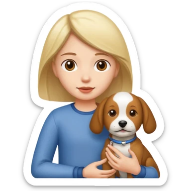 Person is playing with his dog sticker