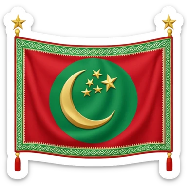 Türkmen flag sticker