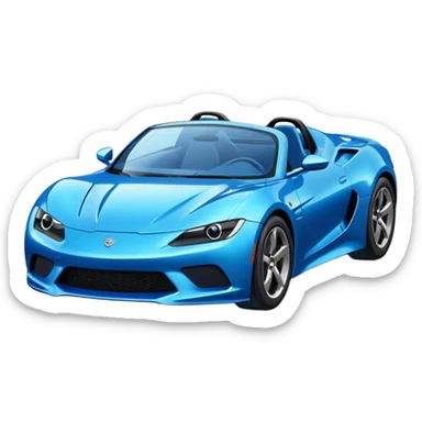 blue sports car sticker