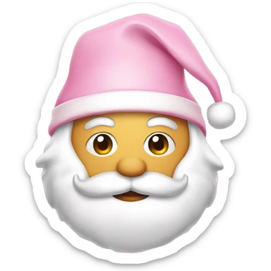 Light pink Santa hat sticker
