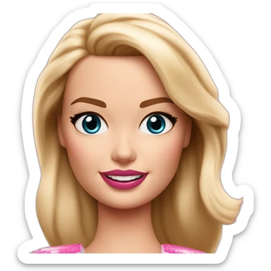 Margot robbie as barbie sticker