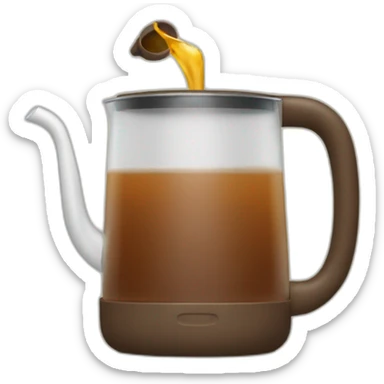 Man drinking directly to the kettle sticker