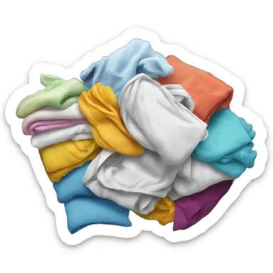 Overflowing laundry sticker