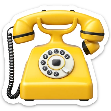 sarı telefon sticker