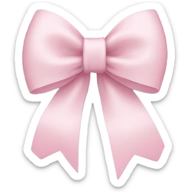 Light pink bow sticker