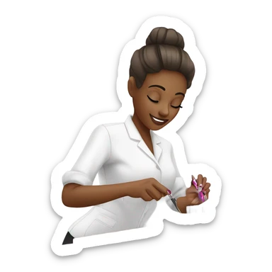 nail technician  sticker