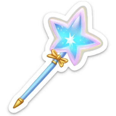 Fairy godmother magic wand sticker