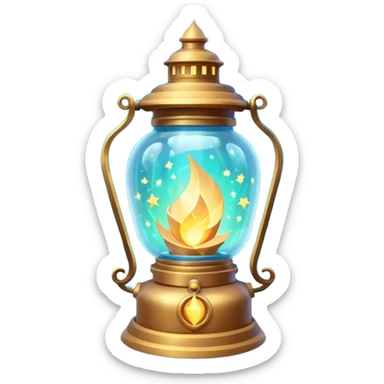 cosmic magic lantern object icon, floating lantern with arcane energy, swirling stars inside, glowing ancient runes, epic fantasy aura, 3D cartoon, mobile game icon style, centered, clean background, no text, no watermark
 sticker