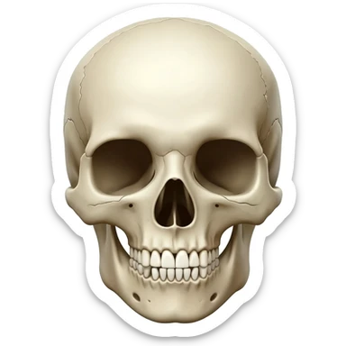 Skeleton head sticker