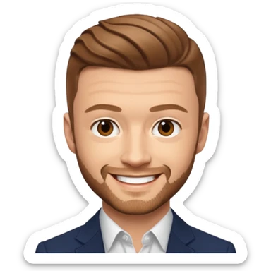 Justin Timberlake with light brown hair sticker