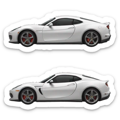 sports car on white background sticker