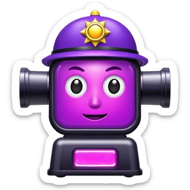 purple police siren sticker