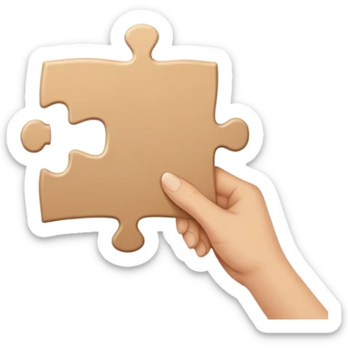 hand and puzzle  sticker