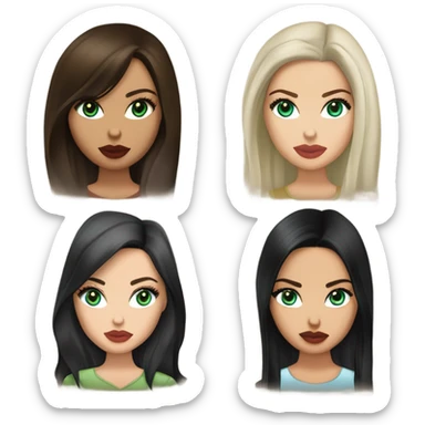 young megan fox with young adriana lima sticker