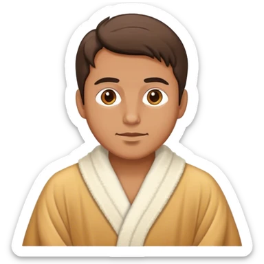 man with robe sticker