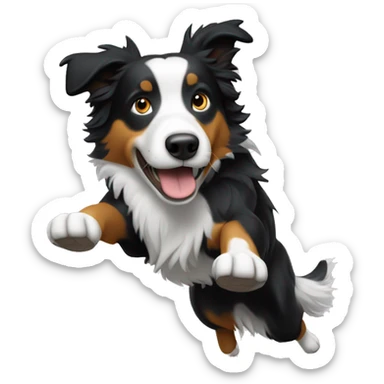 Anvil with border collie jumping over sticker