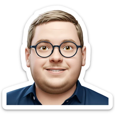 smiling boy in stylish shirts sticker