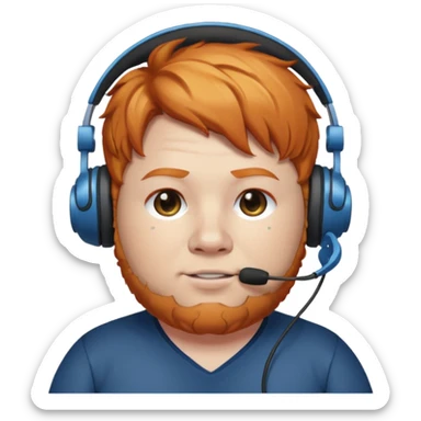 CaseOh, the fat ginger streamer sticker
