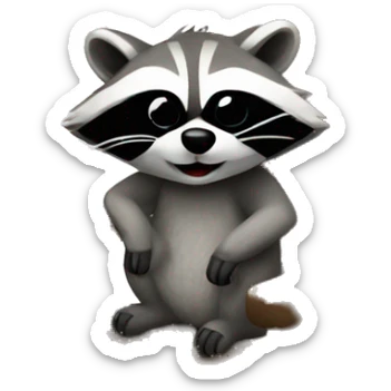 Raccoon in a rocker sticker