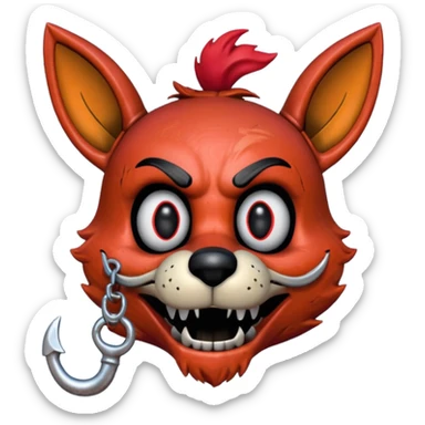 The head of Foxy of five nights at Freddy sticker