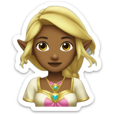 Princess zelda with beach clothes sticker