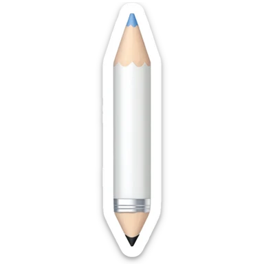 white colored pencil with a sharp tip sticker