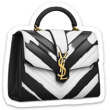 Black and white YSL bag  sticker