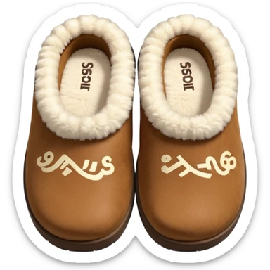 Ugg fuzzy slippers sticker