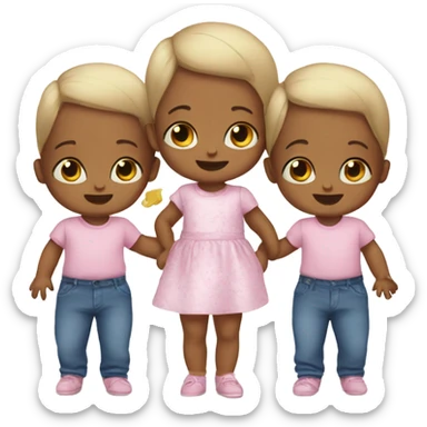 triplet babies sticker