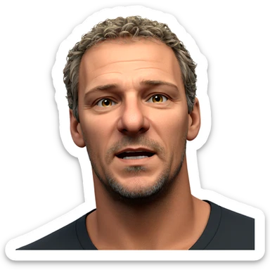 portrait of a bearded man sticker