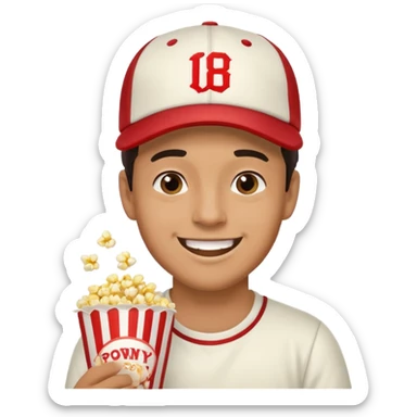 
a man enjoying a movie sticker